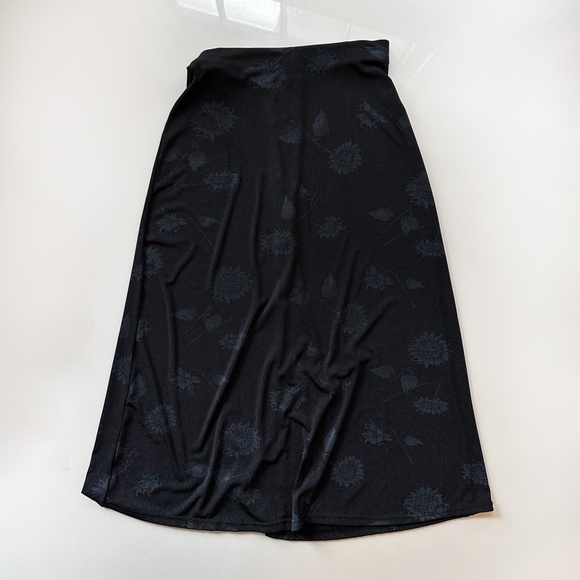 Es • se / Vintage 90's Sunflower Midi Skirt - - Picture 4 of 9